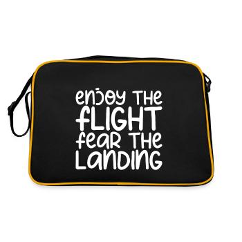 Enjoy The Flight Fear The Landing - Retro Bag - black/gold - Back