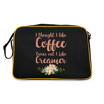 I Thought I Like Coffee Turns Out I Like Creamer 2 - Retro Bag - black/gold - Back