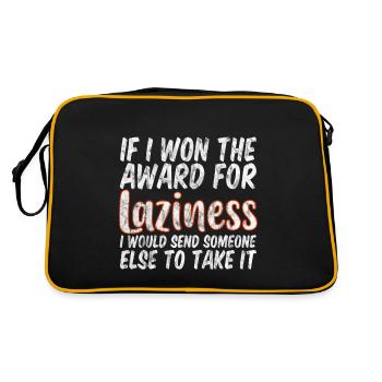 If I Won The Award For Laziness 3 - Retro Bag - black/gold - Back