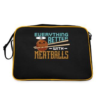 Boulettes de viande Boulettes de viande Cadeau - Sac Retro - noir/or - Dos