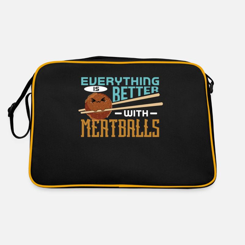 Meatballs Fleischbällschen Geschenk Retro Tasche