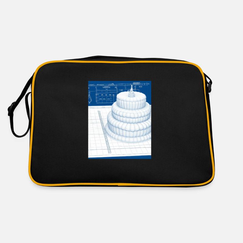 Cake Blueprint Pastry Chef Cake Baking Retro Bag