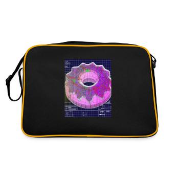 Donut Blueprint Chef Pâtissier Gâteau Cuisson - Sac Retro - noir/or - Dos