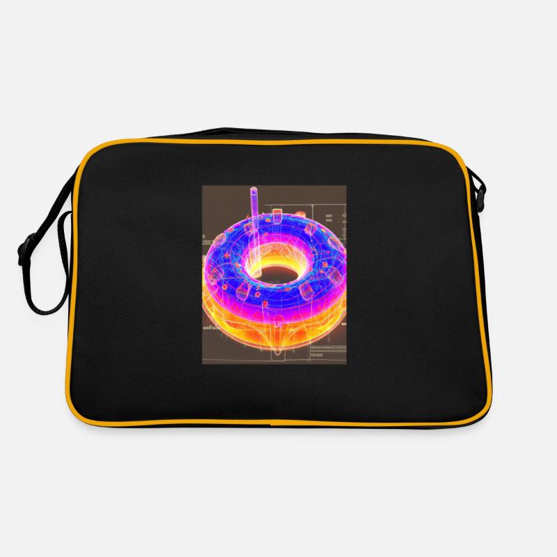 Donut Blueprint Pastry Chef Cake Baking Retro Bag