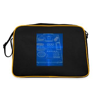 Baking Accessories Pies Blueprint Pastry Chef Cake - Retro Bag - black/gold - Back
