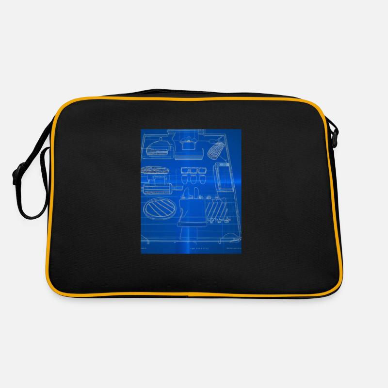 Backzubehör Torten Blaupause Konditor Kuchen Retro Tasche