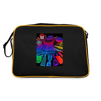 Baking Accessories Pies Blueprint Pastry Chef Cake - Retro Bag - black/gold - Back