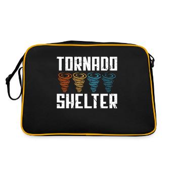 Tornadoes Tornado Shelter Hurricane Tornado Chaser - Retro Bag - black/gold - Back