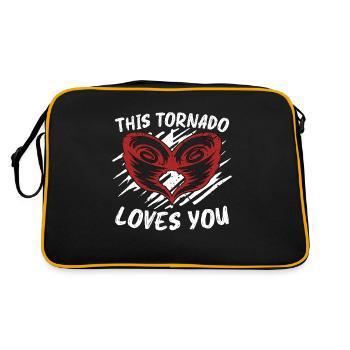 Tornadoes This Tornado Loves Storms Tornado Chaser - Retro Bag - black/gold - Back
