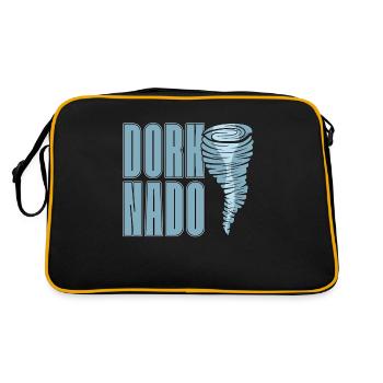 Tornadoes Dorknado Natural Disaster Tornado Chaser - Retro Bag - black/gold - Back
