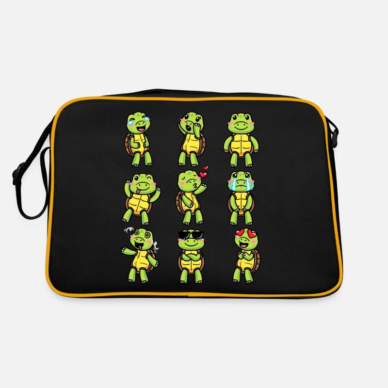 Sea Turtle Emoticon Turtle Lovers Retro Bag