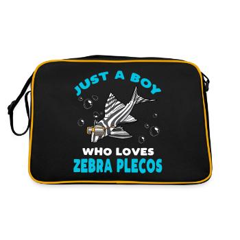 Zebrawels Hypancistrus Fisch Fischhalter - Retro Tasche - Schwarz/Gold - Hinten