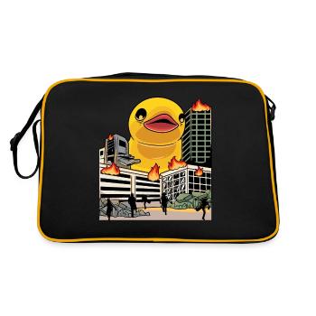 Funny Giant Rubber Duck Lovers Kids - Retro Bag - black/gold - Back
