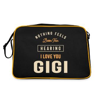 I Love You Gigi - Grandma - Retro Bag - black/gold - Back