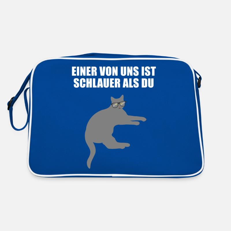 Freche Schlaue Nerd Katze Lustiger Spruch Geschenk Retro Tasche