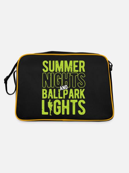 Baseball - Retro Tasche - Schwarz/Gold - Hinten