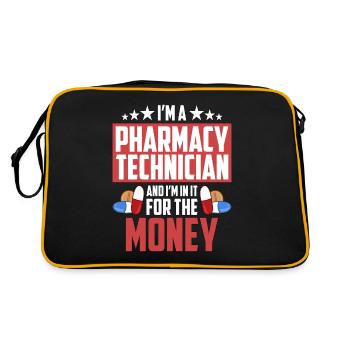 Je suis technicien en pharmacie et pharmacien en médecine - Sac Retro - noir/or - Dos
