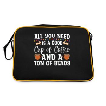 Beading All You Need Is A Good Beads Crafts Beader - Retro Bag - black/gold - Back