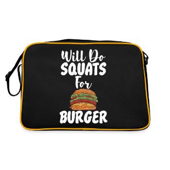 Burger Lover Cadeau - Sac Retro - noir/or - Dos