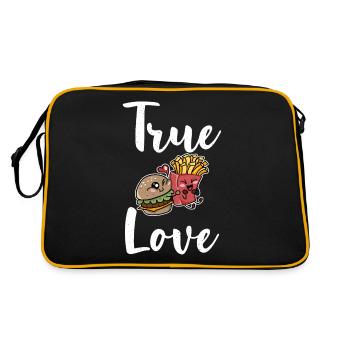 Burger Lover Cadeau - Sac Retro - noir/or - Dos