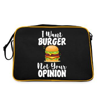 Burger Lover Cadeau - Sac Retro - noir/or - Dos
