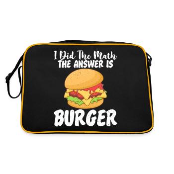 Burger Lover Cadeau - Sac Retro - noir/or - Dos