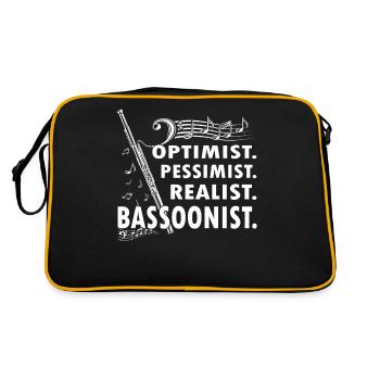 Woodwind instrument Music Bassoonist - Retro Bag - black/gold - Back