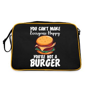 Burger Lover Cadeau - Sac Retro - noir/or - Dos