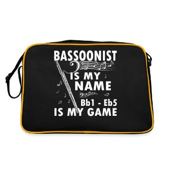 Woodwind instrument Music Bassoonist - Retro Bag - black/gold - Back