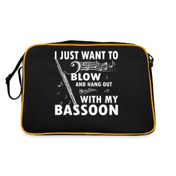 Woodwind instrument Music Bassoonist - Retro Bag - black/gold - Back