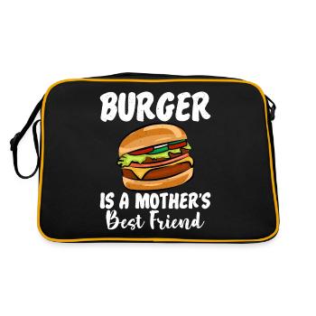 Burger Lover Cadeau - Sac Retro - noir/or - Dos