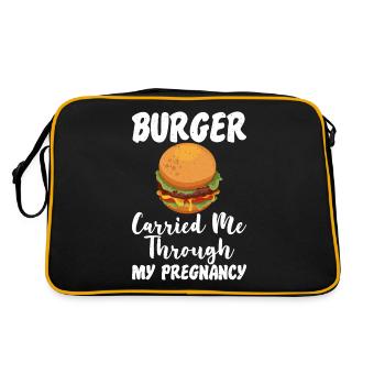 Burger Lover Cadeau - Sac Retro - noir/or - Dos