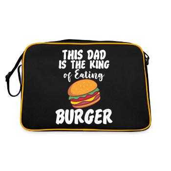 Burger Lover Cadeau - Sac Retro - noir/or - Dos
