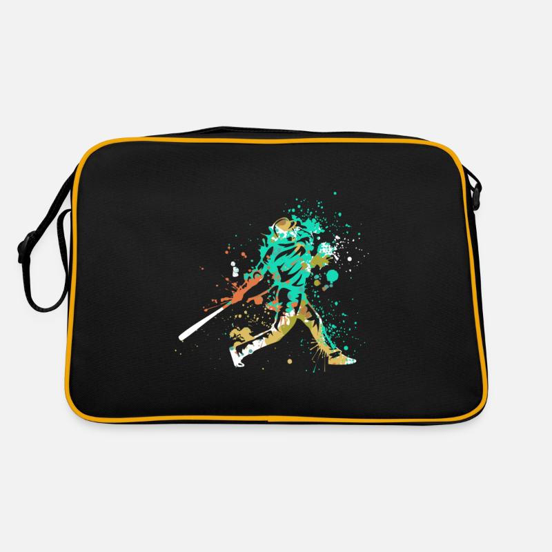 Splash Art Baseball Player Retro Tasche