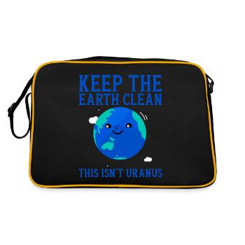 Gardez la terre propre, ce n’est pas Uranus - Sac Retro - noir/or - Dos