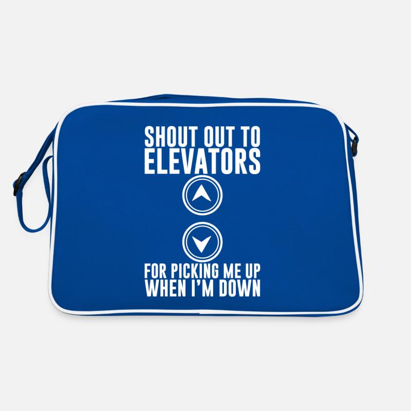 To Elevators For Picking Me Up When I'm Down 2 Retro Tasche