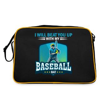 Je vais te chercher avec ma batte de baseball - Sac Retro - noir/or - Dos