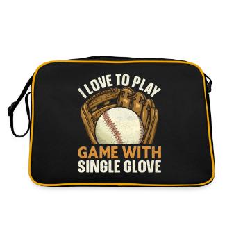 I love playing a game with a single - Retro Bag - black/gold - Back