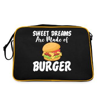 Burger Lover Cadeau - Sac Retro - noir/or - Dos