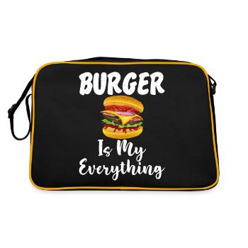Burger Lover Cadeau - Sac Retro - noir/or - Dos