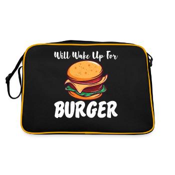 Burger Lover Cadeau - Sac Retro - noir/or - Dos