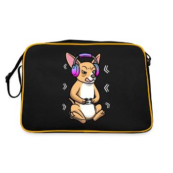 Chiweenie Dog Jeux vidéo - Sac Retro - noir/or - Dos
