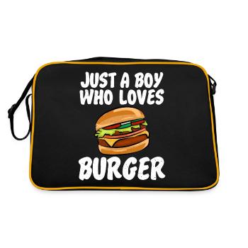 Burger Lover Cadeau - Sac Retro - noir/or - Dos