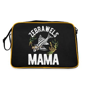 Zebrawels Mama Hypancistrus Fisch Fischhalter - Retro Tasche - Schwarz/Gold - Hinten