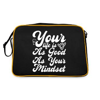 Your Life Is As Good As Your Mindset - Retro Bag - black/gold - Back