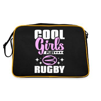 Cool girls play rugby - Retro Bag - black/gold - Back