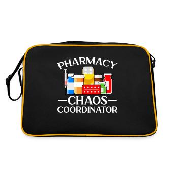 Technicien en pharmacie Pharmacie Le chaos aime la médecine - Sac Retro - noir/or - Dos