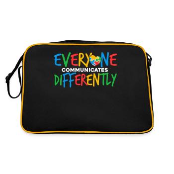 Tout le monde communique différemment - Sac Retro - noir/or - Dos