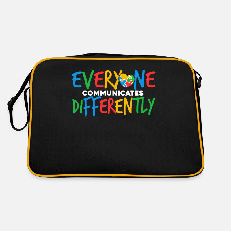 Everyone Communicates Differently Retro Bag