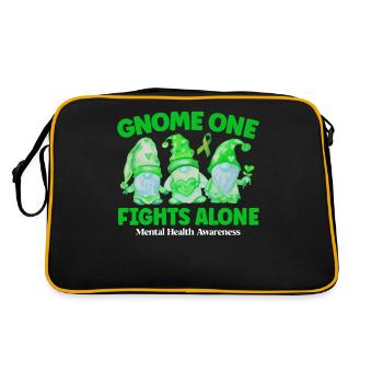 Gnome One Fights Alone - Retro Bag - black/gold - Back